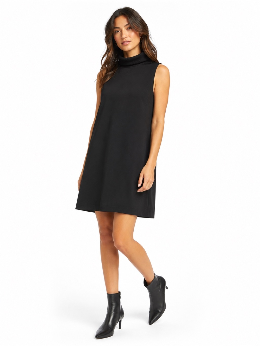 Club Monaco Black Sleeveless Turtleneck Shift Dress Size 4